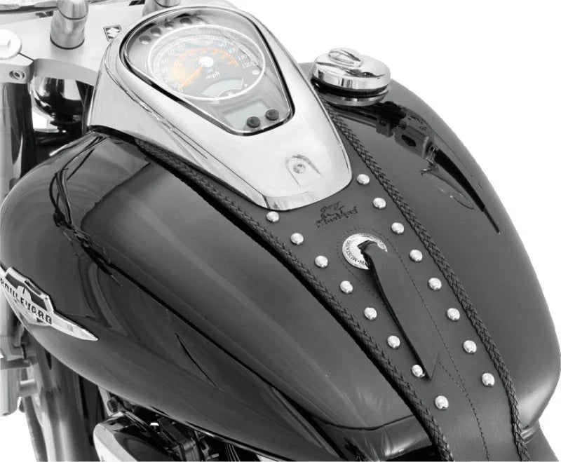 Mustang 05-08 Suzuki VL800 Volusia, Boulevard C50 Tank Bib w/Studs - Black - Main Product View