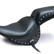 Load image into Gallery viewer, Mustang 05-17 Harley Deluxe (With Standard Rack) Wide Touring Solo Seat w/Studs - Black - Main Product View