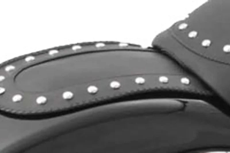 Mustang 06-10 Harley Softail FXST, 07-17 FLSTF Fender Bib w/Studs - Black - Main Product View