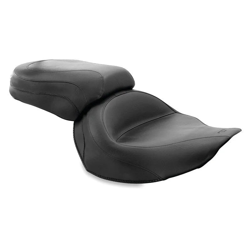 Mustang 06-15 Yamaha Roadliner & Stratoliner Wide Touring Solo Seat - Black - Side View