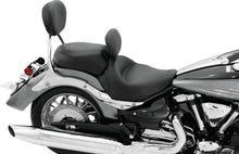 Load image into Gallery viewer, Mustang 06-15 Yamaha Roadliner, Stratoliner Wide Touring Solo Seat w/ Driver Backrest - Black - Detail View