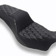 Load image into Gallery viewer, Mustang 06-17 HD Dble Diamond Squareback One-Piece, 2 Up Dyna Black w/Gunmetal Thread