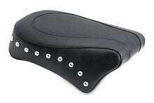 Load image into Gallery viewer, Mustang 06-17 Harley Dyna Standard Touring Passenger Seat w/Studs - Black - Side View