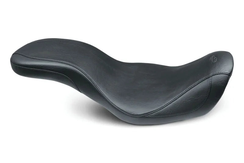 Mustang 06-17 Harley Dyna Super Tripper 1PC Seat - Black - Side View