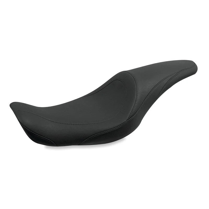 Mustang 06-17 Harley Dyna Tripper Fastback 1PC Seat - Black - Side View