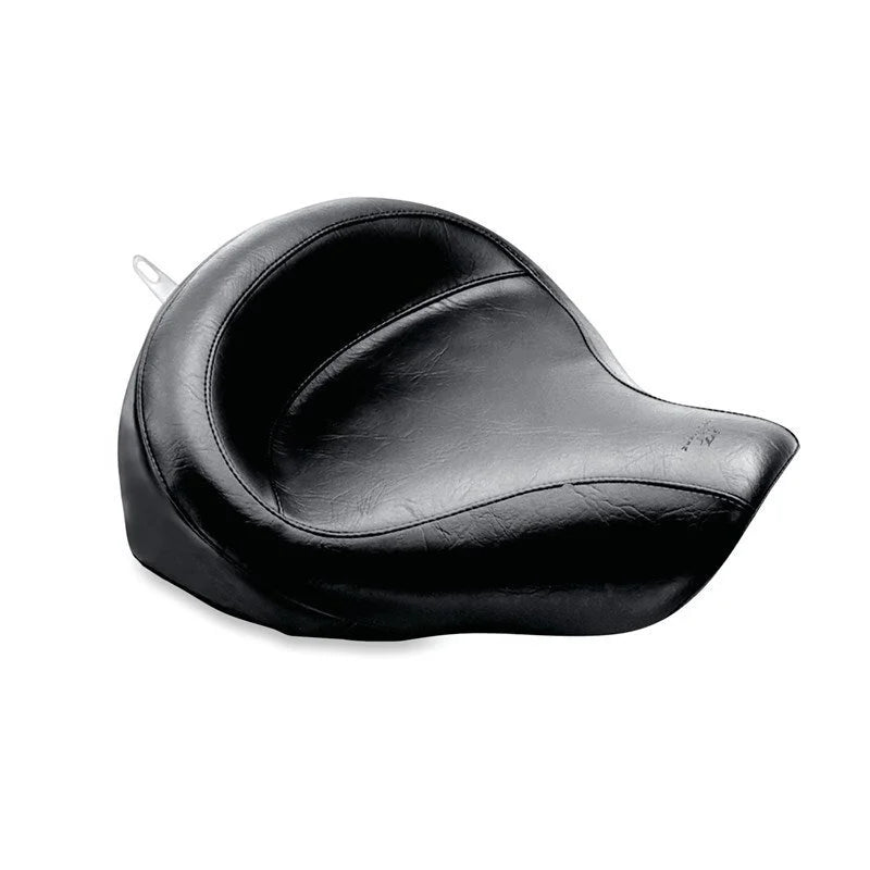 Mustang 06-17 Harley Dyna Wide Touring Solo Seat - Black - Side View