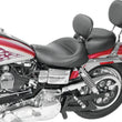 Load image into Gallery viewer, Mustang 06-17 Harley Dyna Wide Touring Solo Seat w/ Driver Backrest - Black - Detail View
