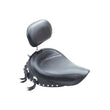 Load image into Gallery viewer, Mustang 06-17 Harley Dyna Wide Touring Solo Seat w/Driver Backrest w/Studs - Black - Detail View