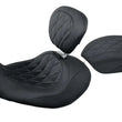 Load image into Gallery viewer, Mustang 06-17 Harley Dyna Wide Tripper Forward Passenger Seat Diamond Stitch - Black - Side View