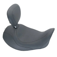 Load image into Gallery viewer, Mustang 06-17 Harley Dyna Wide Tripper Forward Solo Seat w/Driver Backrest - Black - Side View