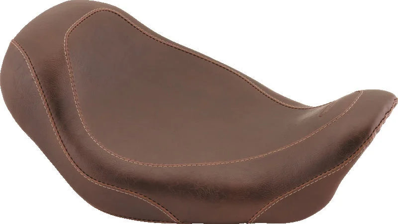 Mustang 06-17 Harley Dyna Wide Tripper Solo Seat - Distressed Brown - Main Product View
