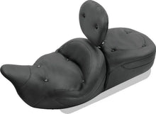 Load image into Gallery viewer, Mustang 06-17 Harley Dyna Wide Tripper Solo Seat Diamond Stitch - Distressed Brown - Side View