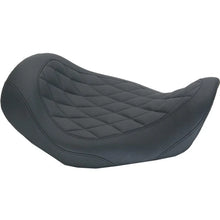 Load image into Gallery viewer, Mustang 06-17 Harley Dyna Wide Tripper Solo Seat Diamond Stitch- Black - Side View