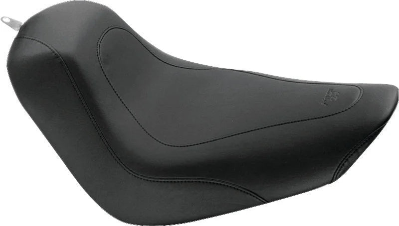 Mustang 06-17 Harley Softail Wide Tire (200mm) Solo Seat - Black - Side View