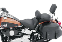 Load image into Gallery viewer, Mustang 06-17 Harley Softail Wide Tire (200mm) Sport Touring Solo Seat w/Driver Backrest - Black - Main Product View