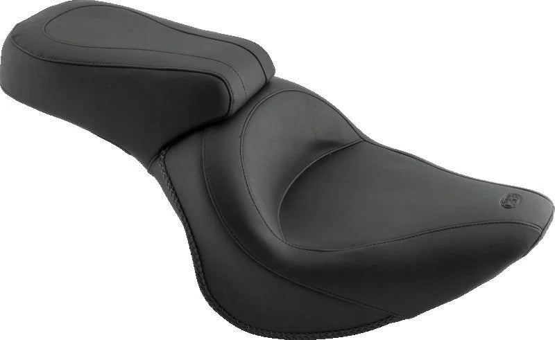 Mustang 06-17 Harley Softail Wide Tire (200mm) Standard Touring 1PC Seat - Black - Side View