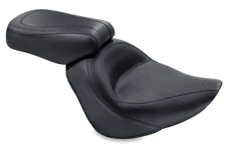 Mustang 06-17 Harley Softail Wide Tire (200mm) Standard Touring Passenger Seat - Black - Side View