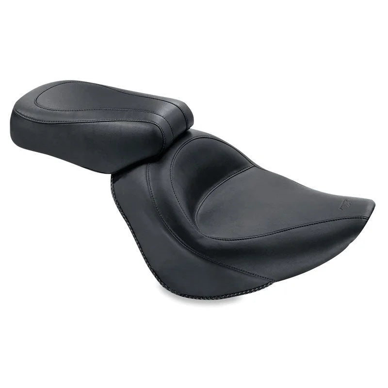 Mustang 06-17 Harley Softail Wide Tire (200mm) Standard Touring Solo Seat - Black - Side View