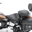 Load image into Gallery viewer, Mustang 06-17 Harley Softail Wide Tire (200mm) Std Touring,Wide Touring Pass Seat w/Studs - Black - Side View