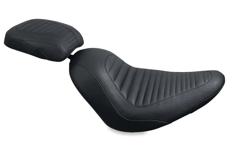 Mustang 06-17 Harley Softail Wide Tire (200mm) Tripper Solo Seat - Black - Side View