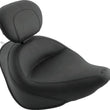 Load image into Gallery viewer, Mustang 06-17 Harley Softail Wide Tire (200mm) Wide Touring Solo Seat w/Driver Backrest - Black - Main Product View