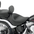 Load image into Gallery viewer, Mustang 06-17 Harley Softail Wide Tire (200mm) Wide Touring Solo Seat w/Driver Backrest - Black - Detail View