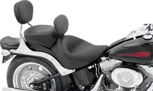 Load image into Gallery viewer, Mustang 06-17 Harley Softail Wide Tire (200mm) Wide Touring Solo Seat w/Driver Backrest - Black - Detail View