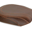 Load image into Gallery viewer, Mustang 06-17 Harley Softail Wide Tire (200mm) Wide Tripper Passenger Seat - Distressed Brown - Side View