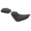 Load image into Gallery viewer, Mustang 06-17 Harley Softail Wide Tire (200mm) Wide Tripper Passenger Seat Diamond Stitch - Black - Side View