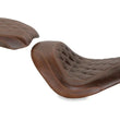 Load image into Gallery viewer, Mustang 06-17 Harley Softail Wide Tire (200mm)Wide Tripper Solo Seat - Distressed Brown - Side View