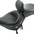 Load image into Gallery viewer, Mustang 06-17 Harley Softail Wide Tire(200mm)Wide Tour Solo Seat w/Driver Backrest Studs - Black - Side View