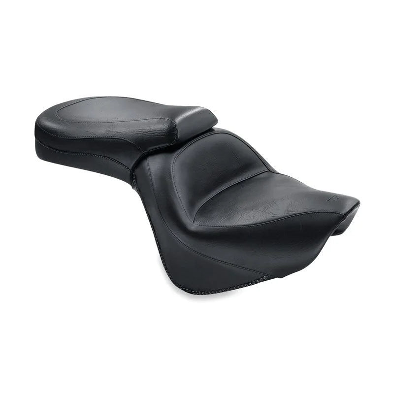 Mustang 06-21 Kawasaki Vulcan 900 Classic, Custom Standard Touring 1PC Seat - Black - Side View