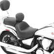 Load image into Gallery viewer, Mustang 06-21 Kawasaki Vulcan 900 Classic, Custom Touring 1PC Seat w/Driver Backrest - Black - Detail View