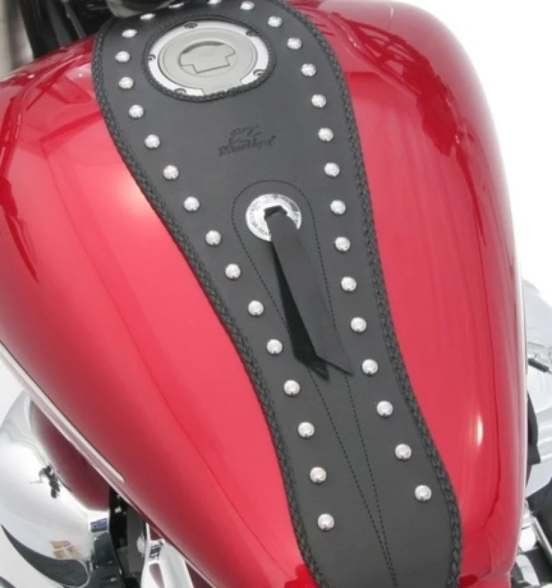 Mustang 07-17 Yamaha V-Star 1200,V-Star 1300 Tourer,V-Star 1300 Deluxe Tank Bib w/Studs- Black - Main Product View