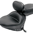 Load image into Gallery viewer, Mustang 07-17 Yamaha V-Star 1300,1300 Tourer Wide 2PC Seat w/ Driver Backrest Studs- Black - Main Product View