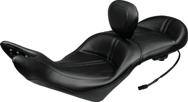 Mustang 08-17 Victory Vision Standard Touring 1PC Seat w/Driver Backrest - Black - Detail View