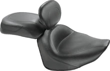 Load image into Gallery viewer, Mustang 08-17 Yamaha Raider Wide Touring 2PC Seat w/Diver Backrest - Black - Side View