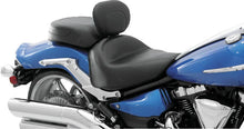 Load image into Gallery viewer, Mustang 08-17 Yamaha Raider Wide Touring 2PC Seat w/Diver Backrest - Black - Detail View