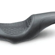 Load image into Gallery viewer, Mustang 08-20 Harley Electra Glide,Rd Glide,Rd King Tripper Fastback 1PC Seat w/Diam Stitch- Black - Side View