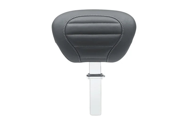 Mustang 08-21 HD Electra Glide,Rd Glide,Rd King,Str Glide Driver Backrest - Black w/ Grey Stitching - Side View