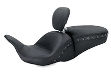 Load image into Gallery viewer, Mustang 08-21 Harley Electra Glide, Rd Glide, Rd King, Glide Lowdown 1PC Seat w/DBR Pearls - Black - Main Product View