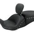 Load image into Gallery viewer, Mustang 08-21 Harley Electra Glide, Rd Glide, Rd King, Glide Lowdown 1PC Seat w/DBR Studs - Black - Side View