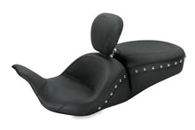 Load image into Gallery viewer, Mustang 08-21 Harley Electra Glide, Rd Glide, Rd King, Glide Lowdown 1PC Seat w/DBR Studs - Black - Side View