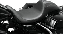 Load image into Gallery viewer, Mustang 08-21 Harley Electra Glide, Rd Glide, Rd King, Str Glide Hightail Fastback 1PC Seat - Black - Detail View