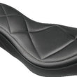Load image into Gallery viewer, Mustang 08-21 Harley Electra Glide, Rd Glide, Rd King, Str Glide Lowdown 1PC Seat w/DBR - Black - Side View
