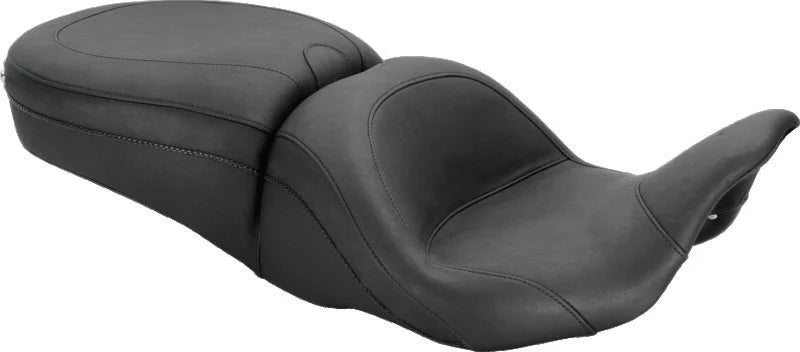 Mustang 08-21 Harley Electra Glide, Rd Glide, Rd King, Str Glide Lowdown Touring 1PC Seat - Black - Main Product View