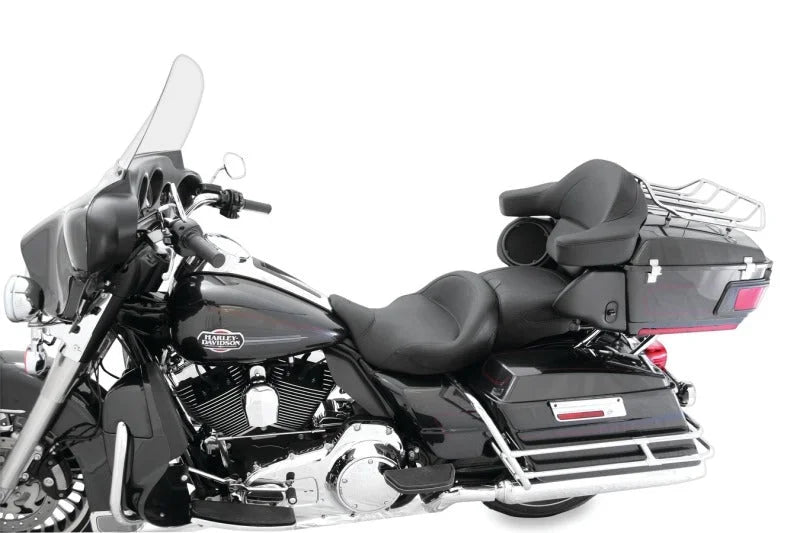 Mustang 08-21 Harley Electra Glide, Rd Glide, Rd King, Str Glide Super Touring 1PC Seat - Black - Main Product View