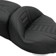 Load image into Gallery viewer, Mustang 08-21 Harley Electra Glide, Rd Glide, Rd King, Str Glide Touring 1PC Seat Deluxe - Black - Main Product View