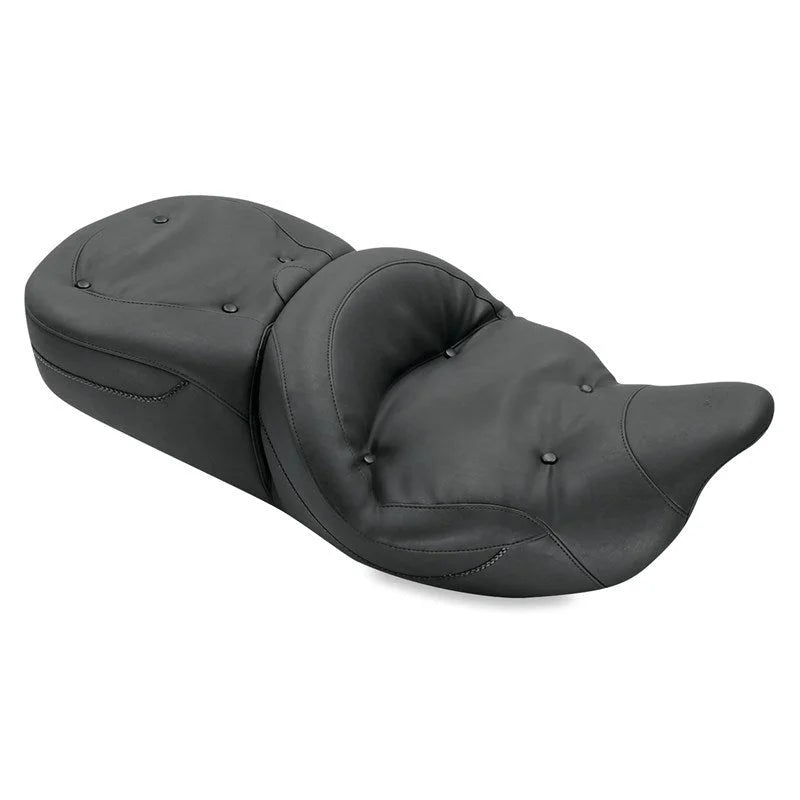 Mustang 08-21 Harley Electra Glide, Rd Glide, Rd King, Str Glide Touring 1PC Seat Regal - Black - Side View