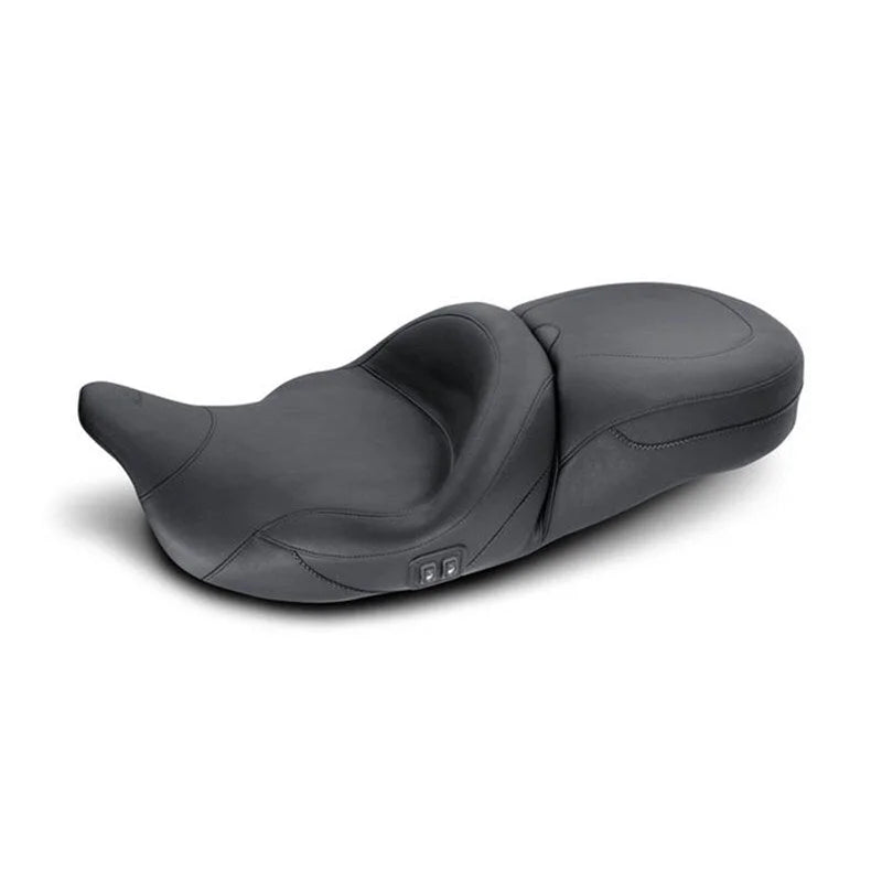 Mustang 08-21 Harley Electra Glide, Rd Glide, Rd King, Str Glide Touring Heated 1PC Seat - Black - Side View